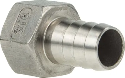 Produktbild von tecuro Edelstahl Schlauchtülle V4A (AISI 316), IG 1/2 Zoll x Tülle Ø 13 mm