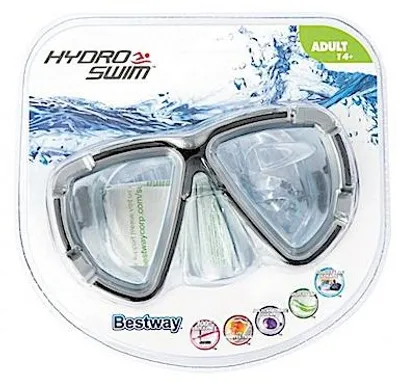 Produktbild von Bestway 22052, Erwachsener, Halbe Gesichtsmaske, Freitauchen, Polycarbonat, Schwarz, Blau, Rot, 14 Jahr(e)