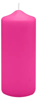 Produktbild von Spitzkopf Stumpen Kerzen Fuchisa Pink 12 x Ø 8 cm, 6 Stück