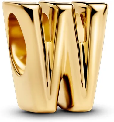 Image de PANDORA Charm "lettre W" doré 763969C00