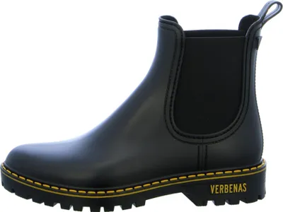 Produktbild von Verbenas Gummistiefeletten Gaudi Igor, Schwarz, 39 EU, Schafthöhe ca. 14 cm, wasserabweisend, herausnehmbares Fußbett, rutschhemmende Profilsohle, seitliche Elastikeinsätze, Zuglasche, Kontrastnaht, für Alltag & Freizeit, nicht für breitere Füße geeignet