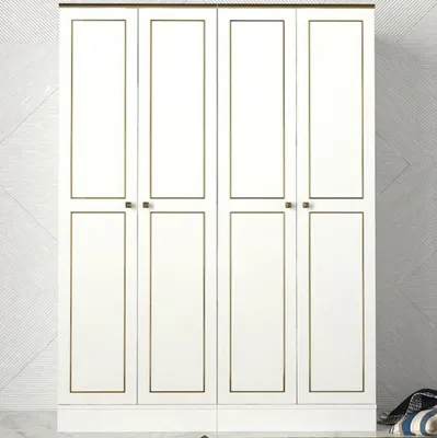 Obrázok produktu pre Šatníková skriňa Šatníková skriňa do spálne Moderná biela 140 cm