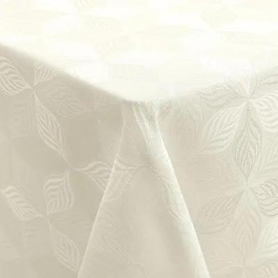 Produktbild von Tischdecke abwaschbar rechteckig 100x140cm beige Jacquard schmutzabweisend pflegeleicht