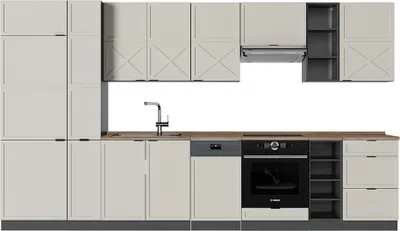 Produktbild von Küchenzeile Vicco Fame-Line GrauBeige/Anthrazit 355 cm , AP Eiche, Model 50444