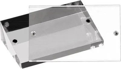Produktbild von APS 76 Kartenhalter, 2er-Set, Acryl, 9 x 3 cm, Höhe 5,5 cm, inkl. 40 Beschriftungskarten (weiß)