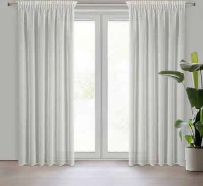 Produktbild von Gardine KLEO weiß 135x260 cm Kräuselband