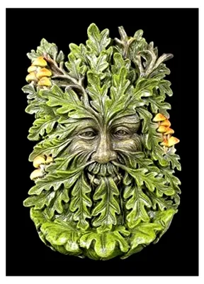Produktbild von Wandrelief Waldgeist - Elderwood | Handbemalte Wand-Skulptur zum Hängen