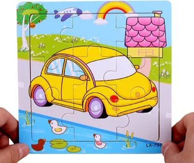 Produktbild von Holzpuzzle im Rahmen Pädagogisches Autopuzzle