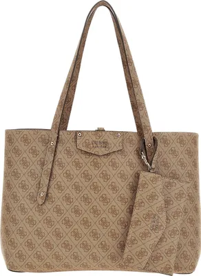 Produktbild von GUESS Damen Schultertasche Eco Brenton Latte Logo