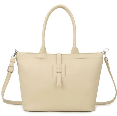 Immagine prodotto di Borsa a mano in ecopelle Giuliano, modello Orelia, da donna, color beige