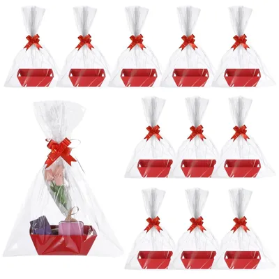 Produktbild von Set aus 12 Leeren Geschenkkörben mit Griffen