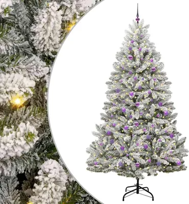 Obrázek produktu pro vidaXL Umělý vánoční stromek, výška 240 cm, 300 LED diod, teplá bílá barva