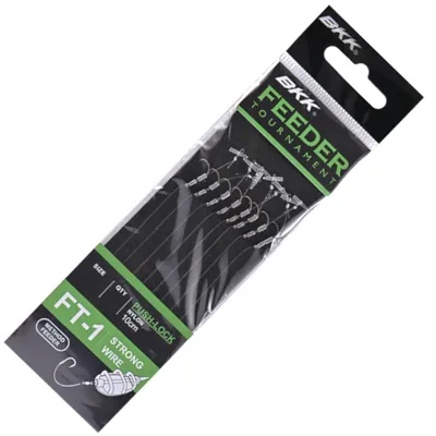 Produktbild von BKK Feeder Tournament FT-1 Push-Lock Rigs - 8 Friedfischvorfächer, Hakengröße/Schnurdurchmesser:Gr. 8 / 0.25mm