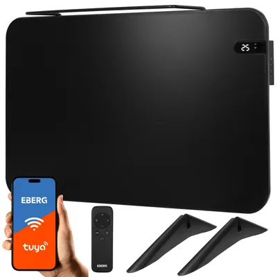 Zdjęcie produktu dla EBERG ERI 450 Grzejnik na podczerwień 450 W WiFi Termostat Pilo Czarny