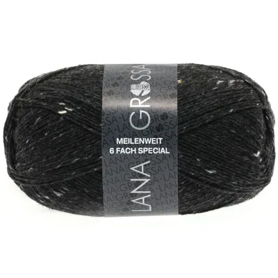 Produktbild von Lana Grossa Meilenweit 6-fach 150 Tweed 8837 Anthrazit 150g