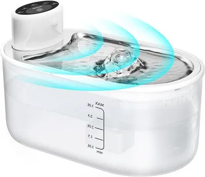 Produktbild von Katzenbrunnen mit Batteriebetrieb und leisem Lauf - Weiß