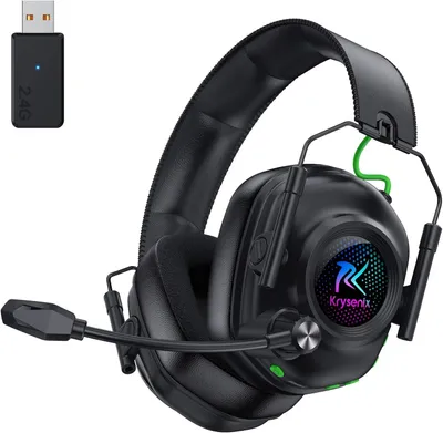 Produktbild von Kabelloses Gaming Headset für PS5, PS4, PC, Mac & Switch 2,4 GHz, Bluetooth, 50-mm-Treiber, Noise-Cancelling-Mikrofon,60 Std. Akkulaufzeit mit LEDHD