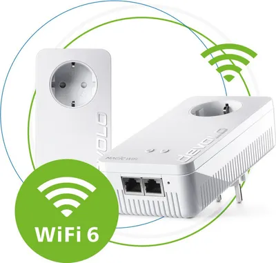 Produktbild von devolo Magic 2 WiFi 6 Powerline Mesh WLAN Verstärker 2x Adapter