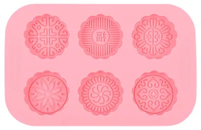 Zdjęcie produktu dla 6-komorowa forma do ciast „Mooncake” – do ciast, lodów i produkcji mydła