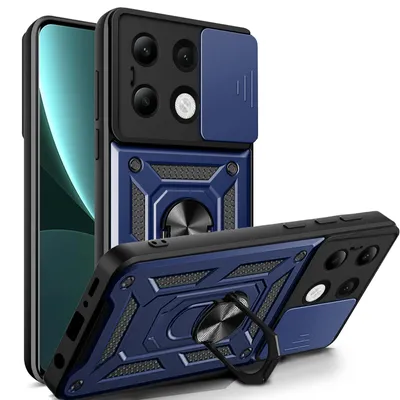 Produktbild von Outdoor Panzer Hülle Xiaomi Redmi Note 13 4G Handyhülle Kameraschutz Ringhalter  Blau