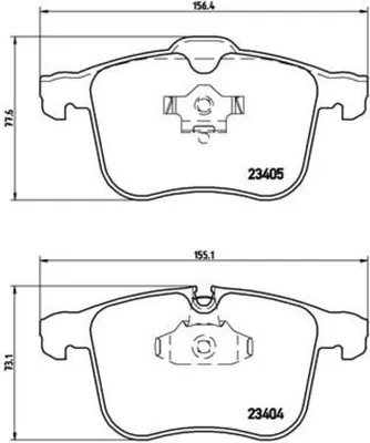 Produktbild von Brembo Bremsbelagsatz, Scheibenbremse Vorderachse P 59 049