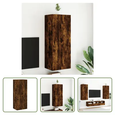 Produktbild von The Living Store TV-Wandschrank Räuchereiche 40,5x30x102 cm Holzwerkstoff