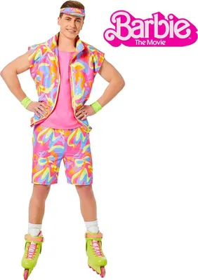 Ken Kostüm aus Barbie der Film Inliner-Ken für Herren Gr. M-XL rosa Barbie der Film Filmheld Fasching Karneval Mottoparty Paar- und Gruppenkostüm