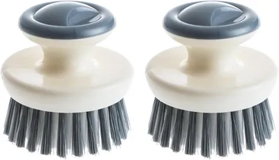 Produktbild von Set von 2 Geschirrspülbürsten, multifunktional, ergonomischer Griff, Nylon und Kunststoff, für Töpfe und