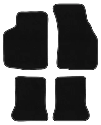 Image de Tapis de sol en moquette pour Volkswagen Golf I 1979-1993 (cabriolet) – jeu 4 pièces, noirs, sur mesure – Wielganizator BASIC
