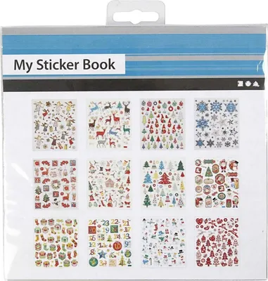 Image de Paquet d'autocollants Noël, 12 feuilles