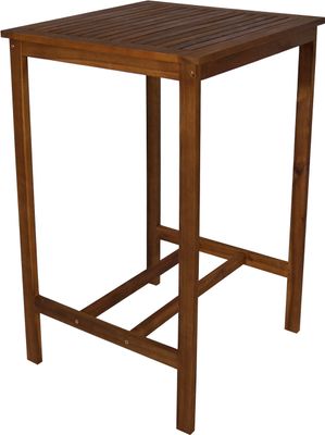 DEGAMO Stehtisch Bartisch Stehbiertisch INDRA 70x70cm, Holz Akazie geölt