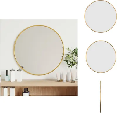 Obrázek produktu pro vidaXL Nástěnné zrcadlo Golden Ø 40 cm round - Zrcadlo