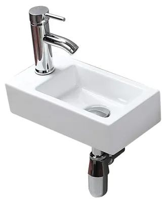 Produktbild von Solidchoice – Kompakte, wandmontierte Keramikwaschbecken für modernes Badezimmerdesign