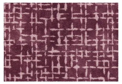 Produktbild von Akzente FEEL Checker Plate aubergine, 50 x 70 cm, Kuschelfloor, Polyester, Latex, rutschfest, Barfüßler, Fußbodenheizung,  Europe