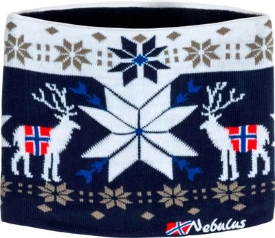 Zdjęcie produktu dla Nebulus Loop norweski szalik z dzianiny TUBE, norweski szalik z dzianiny, ciepły i przytulny szalik, P6143 - Uni , granatowo-biały, rozmiar uniwersalny