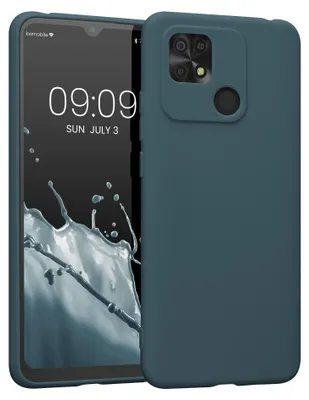 Produktbild von kwmobile Handyhülle für Xiaomi Redmi 10C Hülle - TPU Case - Kabelloses Laden - Schutzhülle Cover in Dunkler Schiefer
