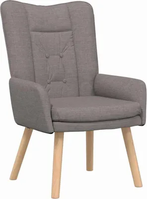 Obrázok produktu pre vidaXL Kreslo Taupe 63 x 67 x 94 cm Tkanina a preglejka