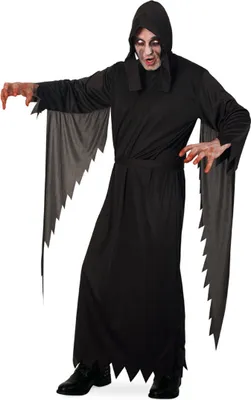 Produktbild von Zombie Horror Vampire Kostüm Nightmare Gürtel & Haube Schwarz Gr. XXL Halloween