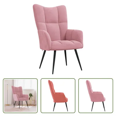Produktbild von The Living Store Relaxsessel Rosa Samt