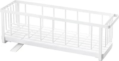 Zdjęcie produktu dla Yamazaki ociekacz kosz ociekacz ociekacz metalowy ociekacz na naczynia biały wąski 57x18x16cm