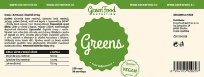 Produktbild von GreenFood Nutrition Greens 120 Kapseln