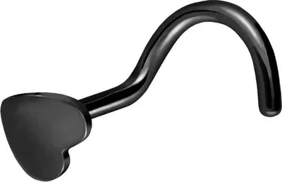 Produktbild von Nasenpiercing, Nasenstecker Chirurgenstahl Nasenstecker Spirale HERZ