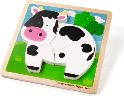 Produktbild von Bigjigs Toys Einlegepuzzle Kuh