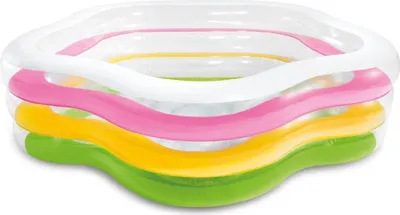 Produktbild von Intex 56495, Aufblasbarer Pool, 460 l, Fünfeckig, 3 Jahr(e), Vinyl, Blau, Weiß