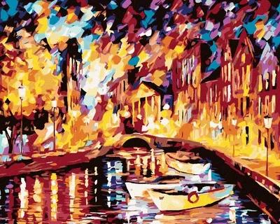 Produktbild von Zuty - Malen nach Zahlen - BOOTE IN VENEDIG, 40x50 cm, mit Keilrahmen (bereits gespannt)