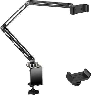Produktbild von INF Faltbare Handyhalterung mit Clip - Universal Tischhalterung für Streaming