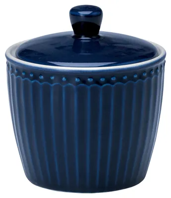 Produktbild von Greengate Zuckerdose ALICE Blau Zuckertopf Everyday Geschirr DARK BLUE Dose