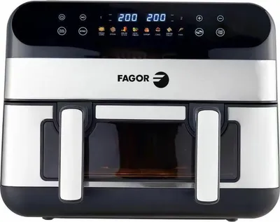 Produktbild von 10l 2400w edelstahl/schwarze heißluftfritteuse Fagor FGF10
