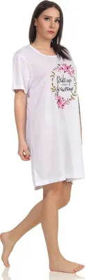 Immagine prodotto di Camicia da notte da donna, pigiama da notte; bianco XL