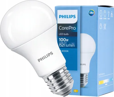 Obrázek produktu pro Philips PH-16909800, 5,9 W, 100 W, E27, 1521 lm, 15000 h, Chladná bílá
